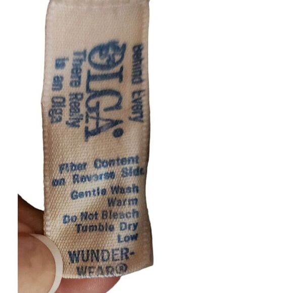 Vintage 70s Olga Peignoir Set Lace Trim Robe Gown Womens Size 36 Blue - Picture 11 of 12